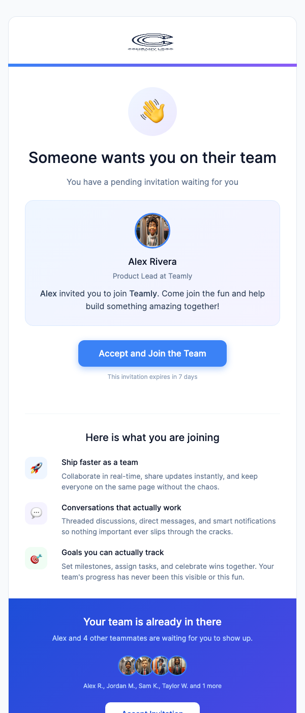 Invite User – Playful