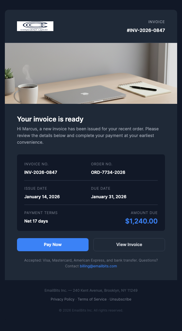 Invoice Ready – Payment Terms [Days]