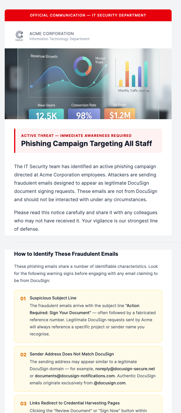 IT Security Alert – Phishing Warning