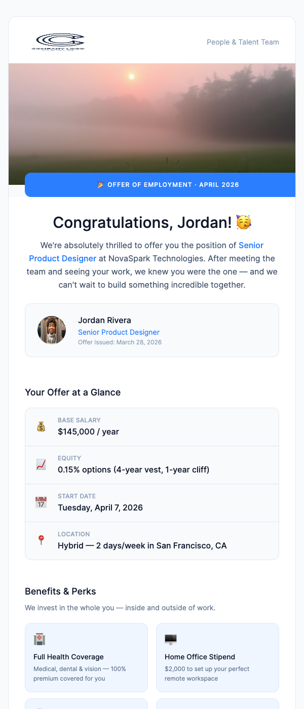 Job Offer Congratulations