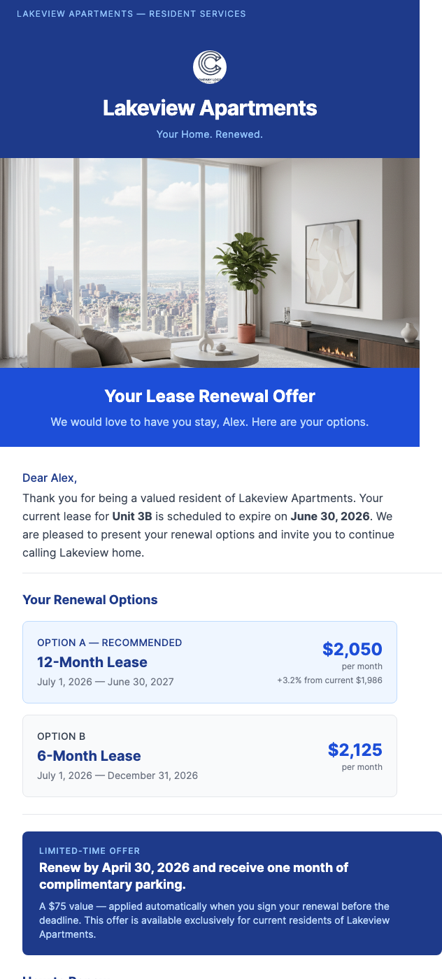 Lease Renewal Offer