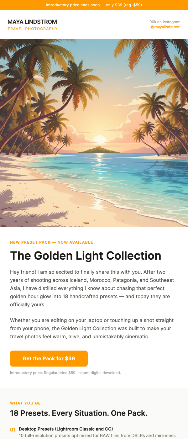 Lightroom Preset Pack Launch
