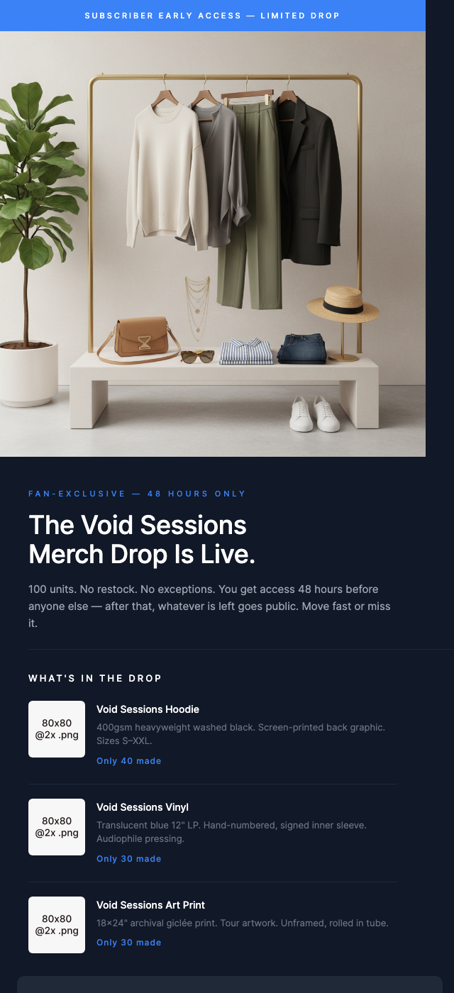 Limited Edition Merch Drop – Shop Before It's Gone