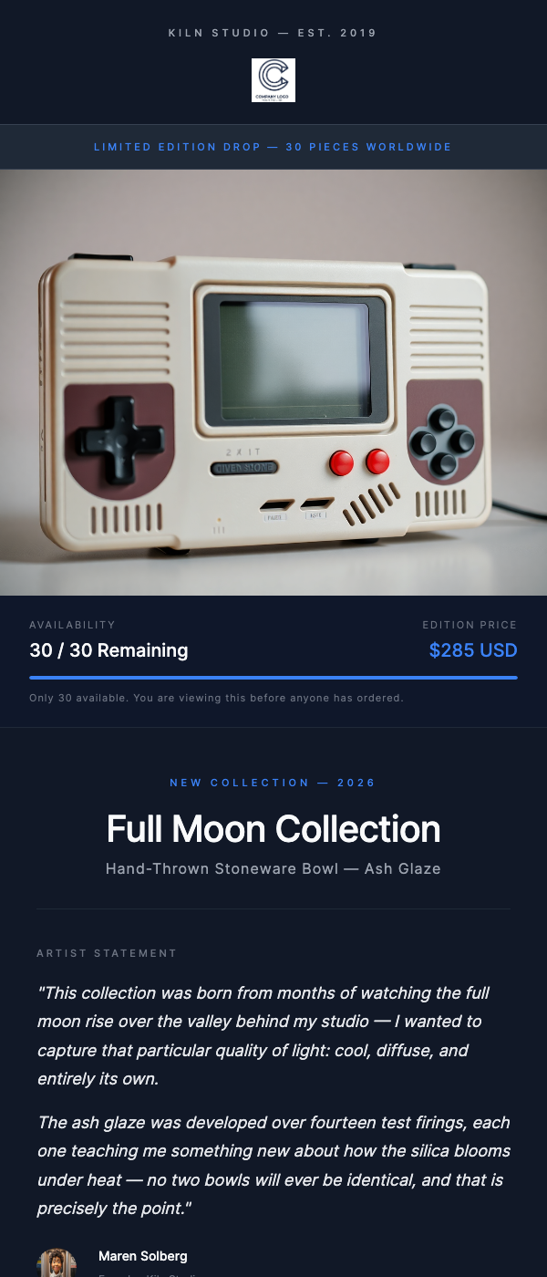 Limited Edition Product Drop