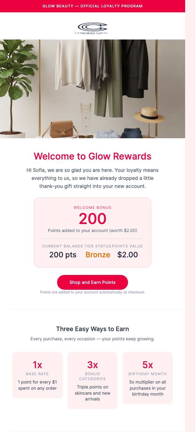 Loyalty Member Welcome