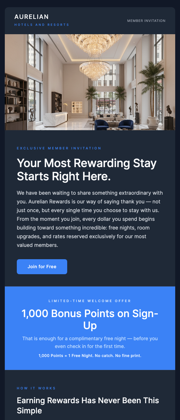 Loyalty Program Enrollment – Earn Free Nights