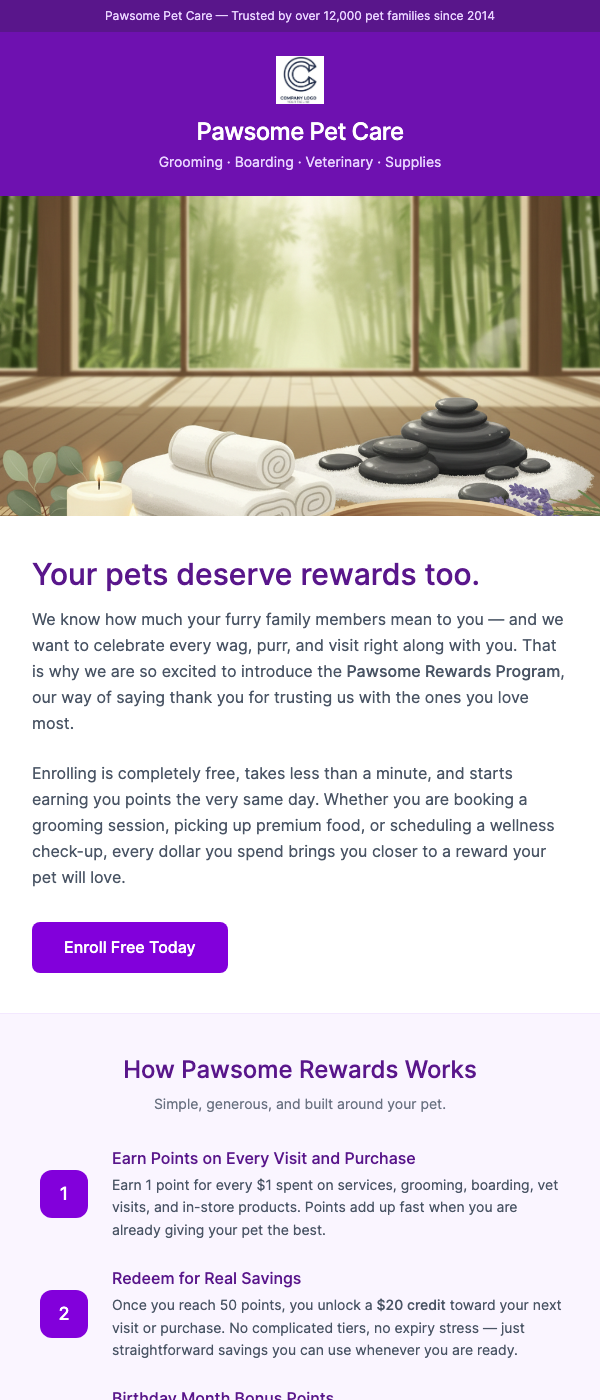 Loyalty Program – Rewards for Your Pet Lover