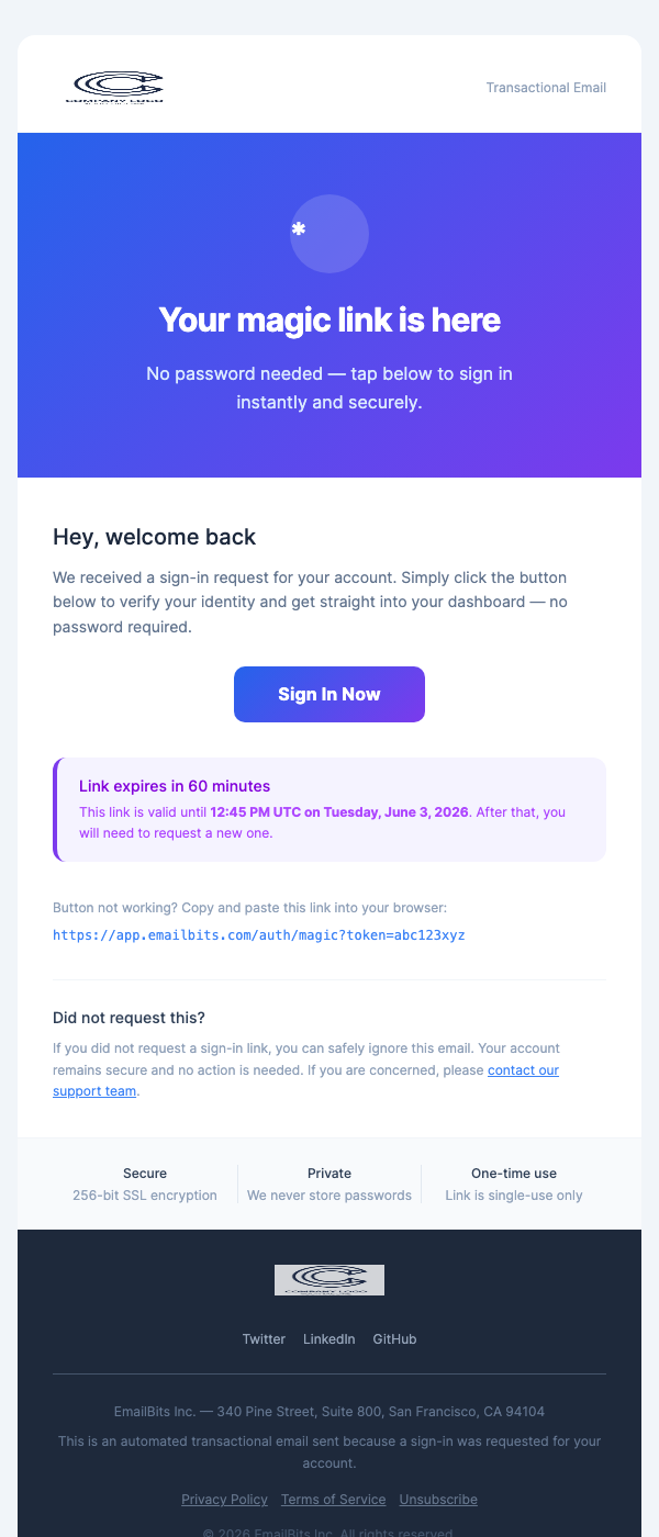 Magic Link – Gradient