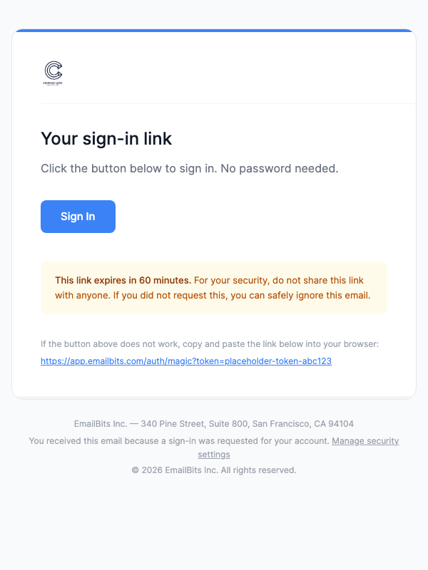 Magic Link – Minimal