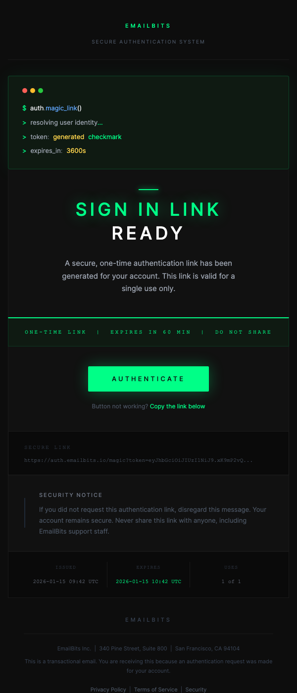Magic Link – Neon
