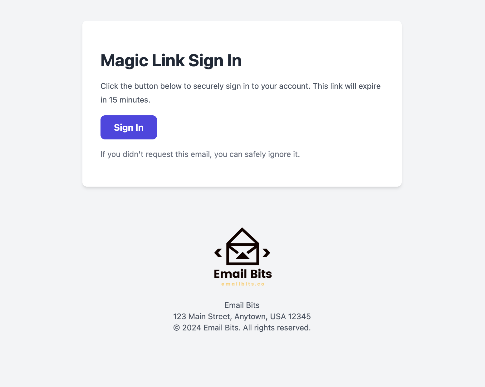 Magic Link to Sign In