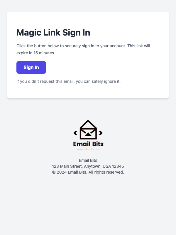 Magic Link to Sign In