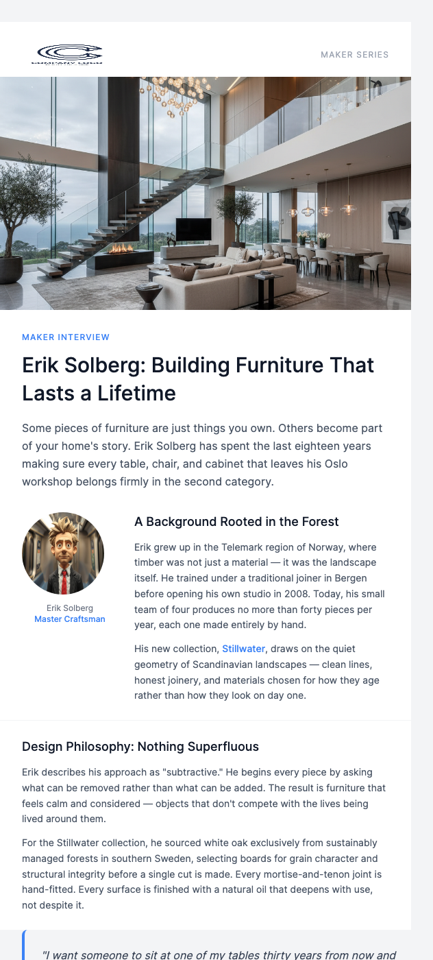 Maker's Story – The Hands Behind the Craft