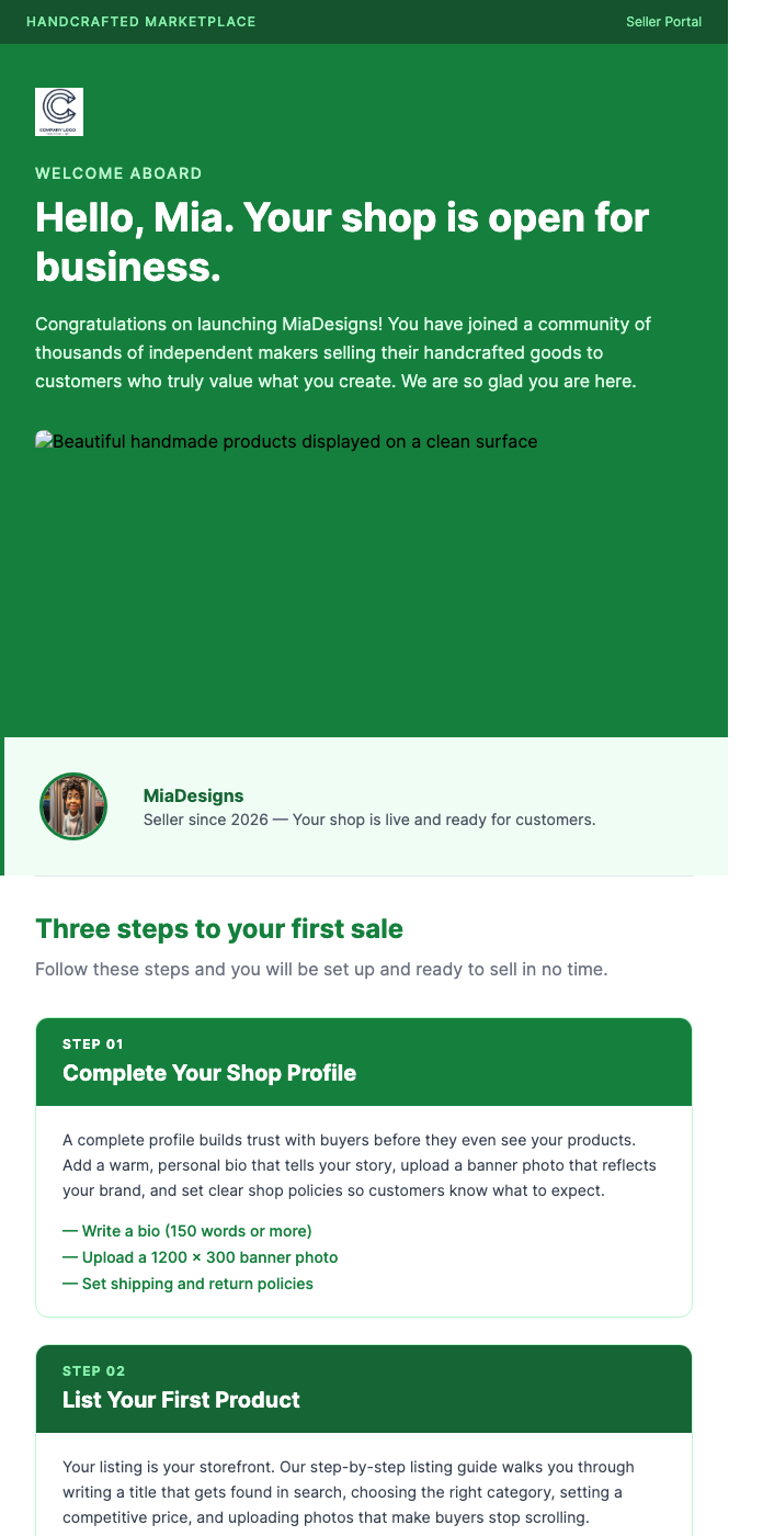 Marketplace Seller Welcome