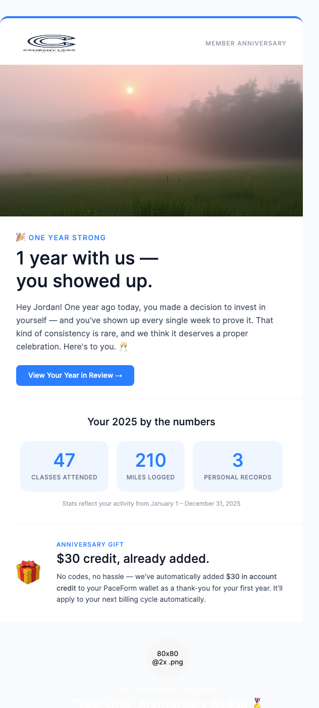 Membership Anniversary Reward