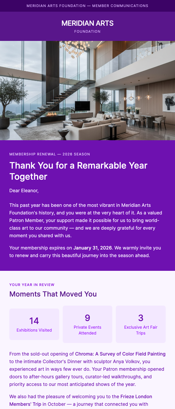 Membership Renewal – Support the Arts for Another Year