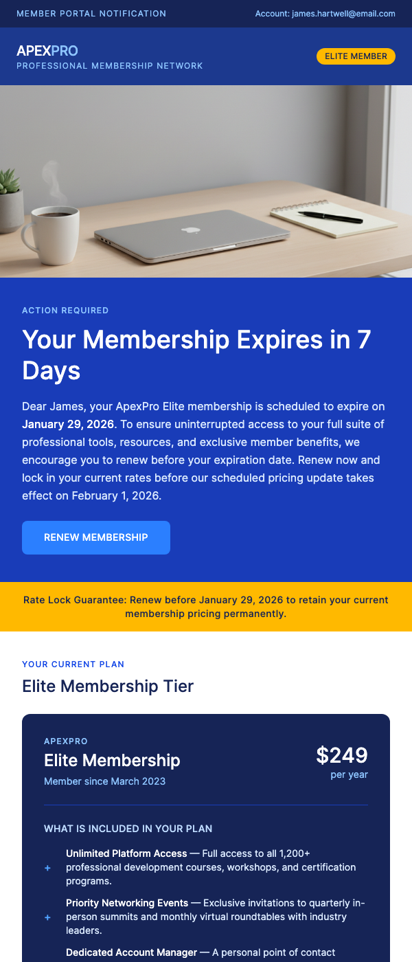 Membership Renewal – Your Annual Dues Are Due