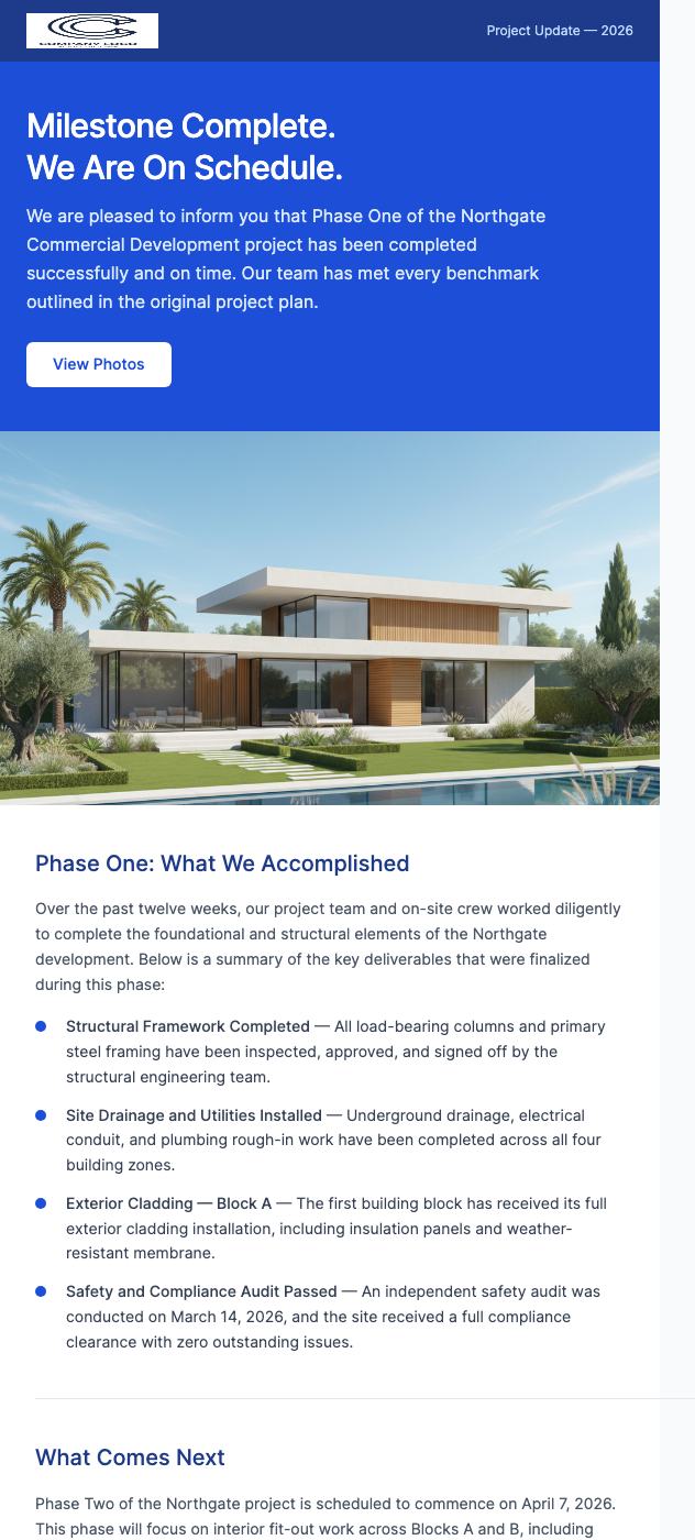 Mid-Project Update – Progress Photos Attached