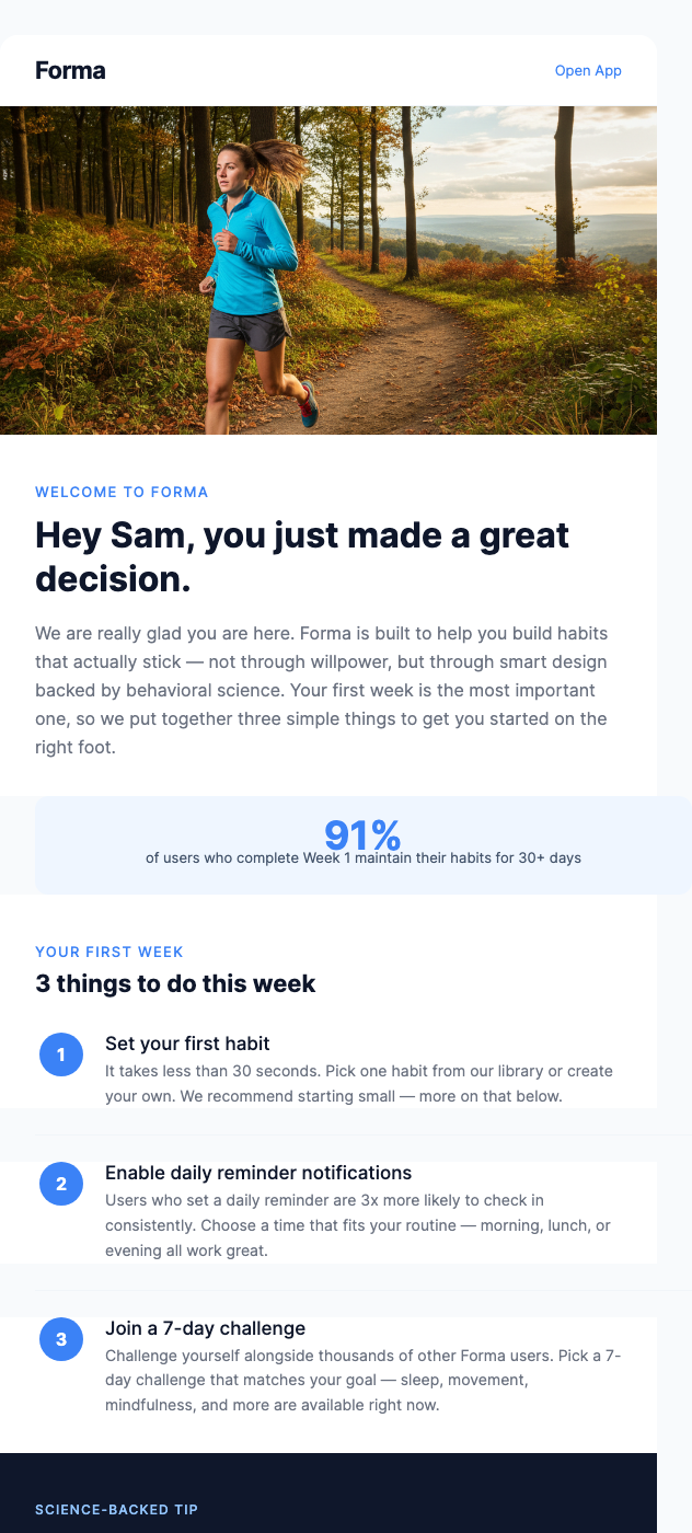 Mobile App Welcome – First Launch