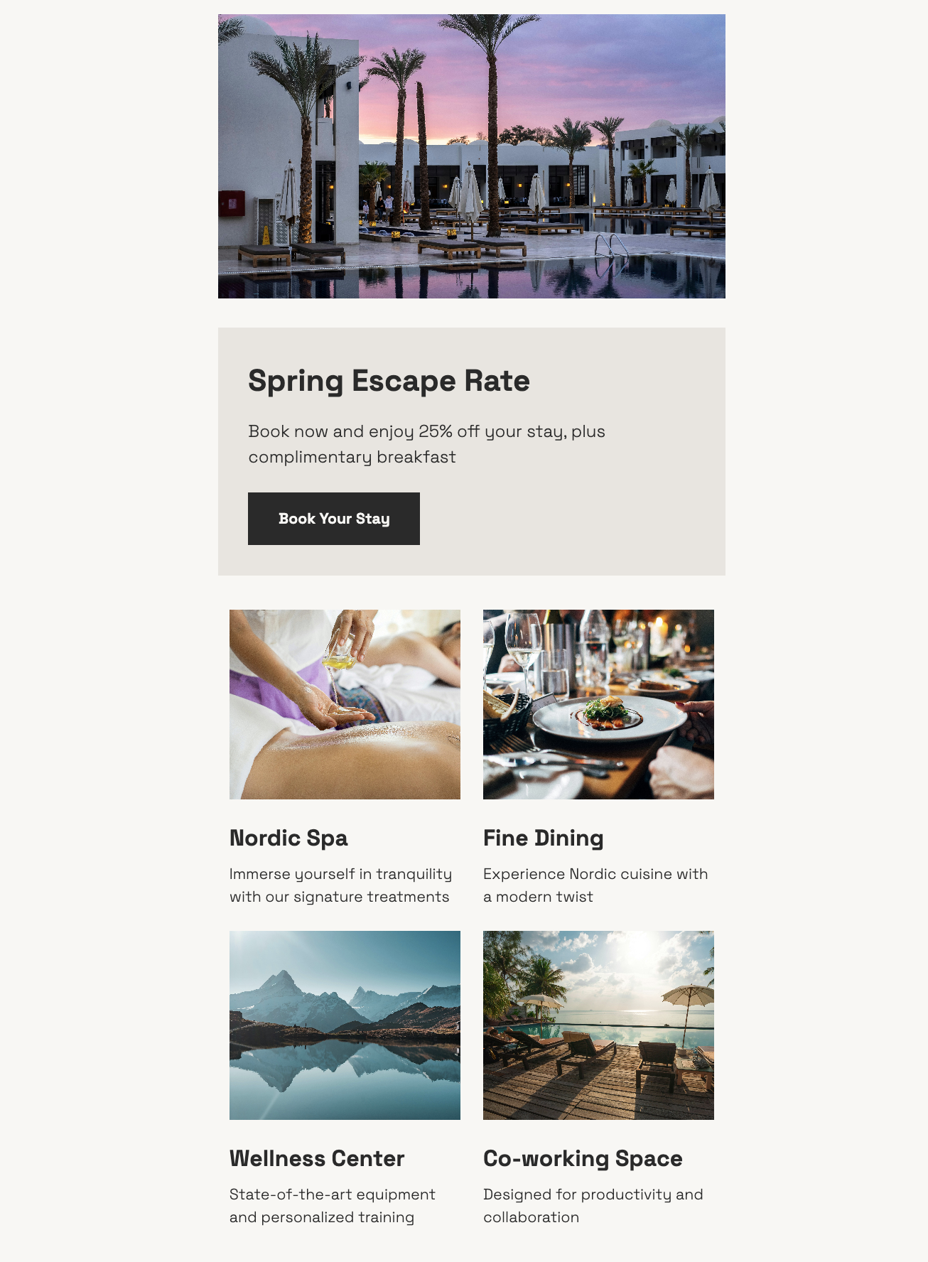 Modern Hotel Promotional Email