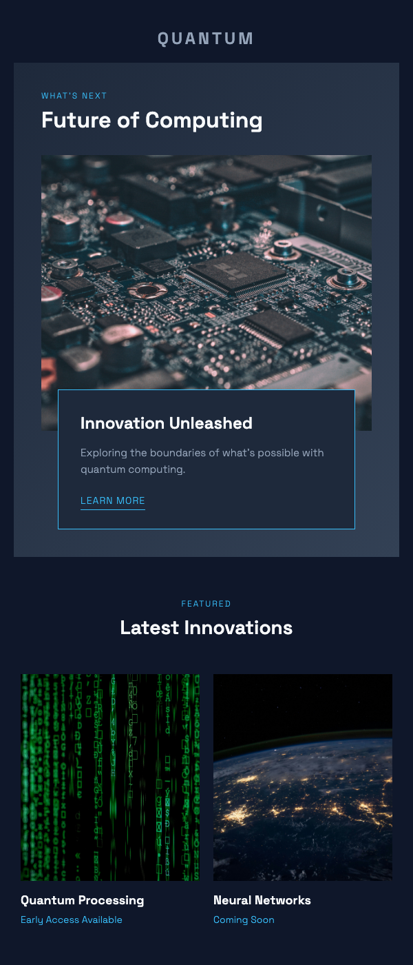 Modern Tech Company Email | Dark Theme