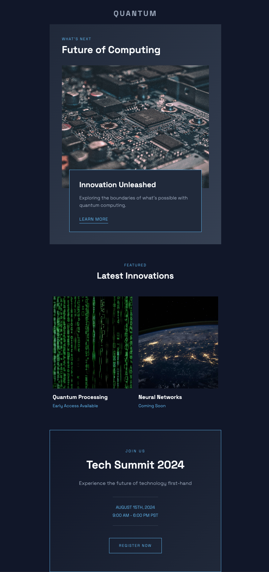 Modern Tech Company Email | Dark Theme