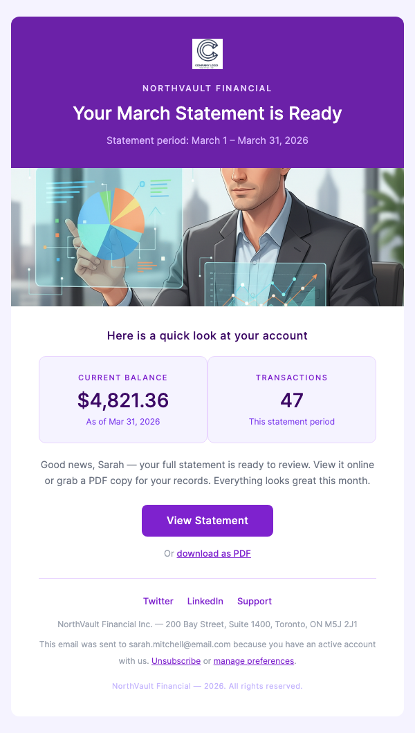 Monthly Statement Ready – Your Account Summary
