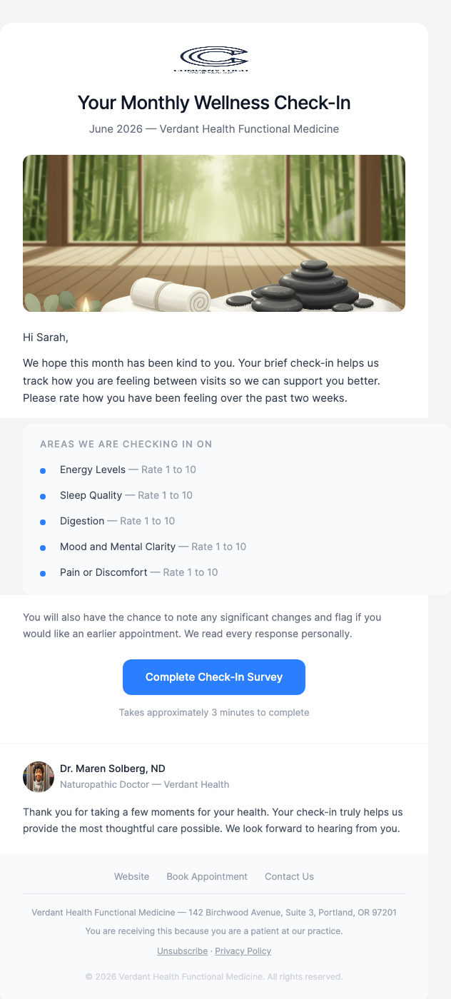 Monthly Wellness Check-In Survey