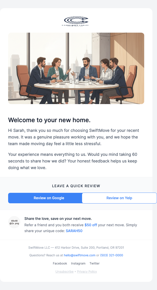 Move Complete – How Was Your Experience?