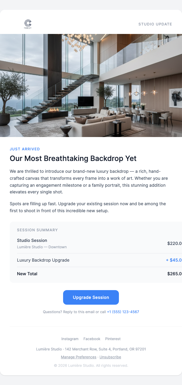 New Backdrop Available – Upgrade Your Session