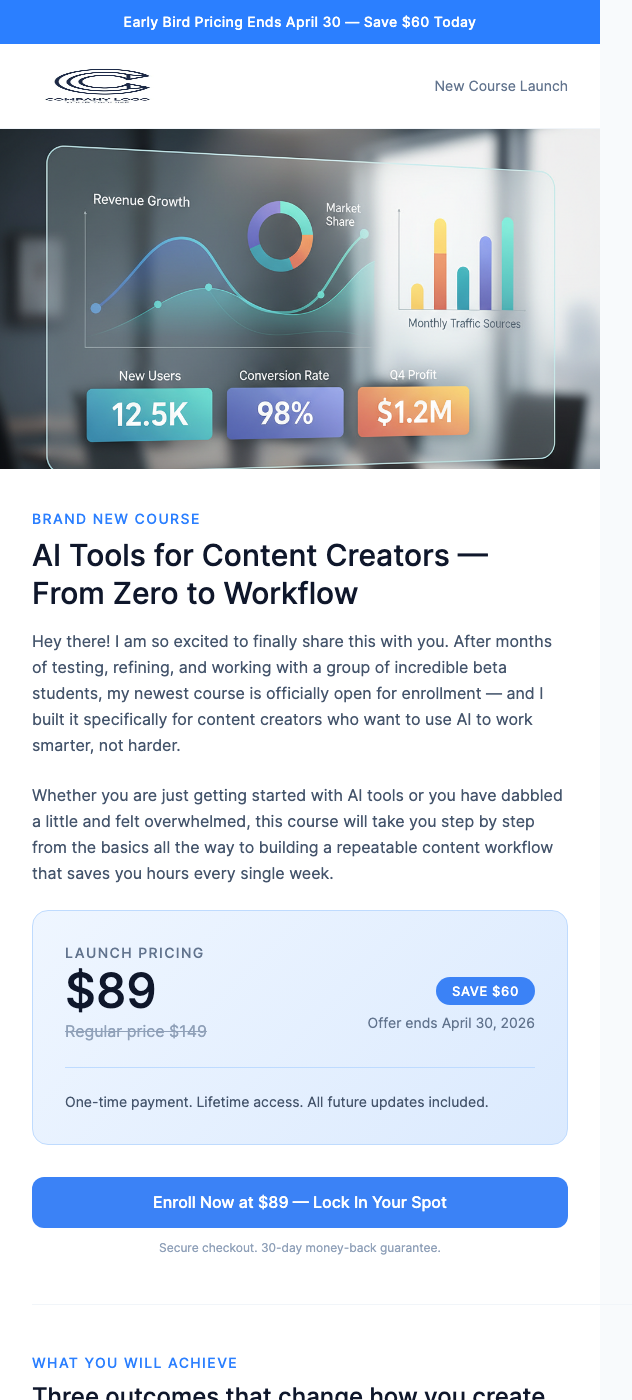 New Course Launch – Creator Announcement