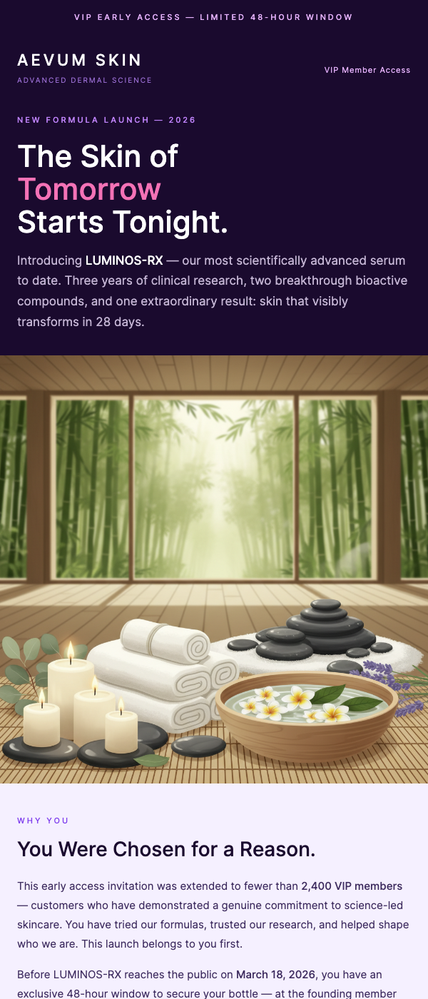 New Formula Launch – Try It Before Anyone Else