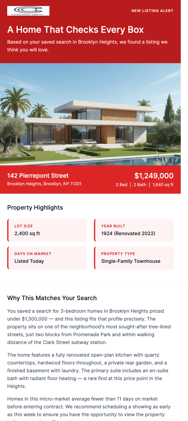 New Listing Alert – Just Listed in Your Area