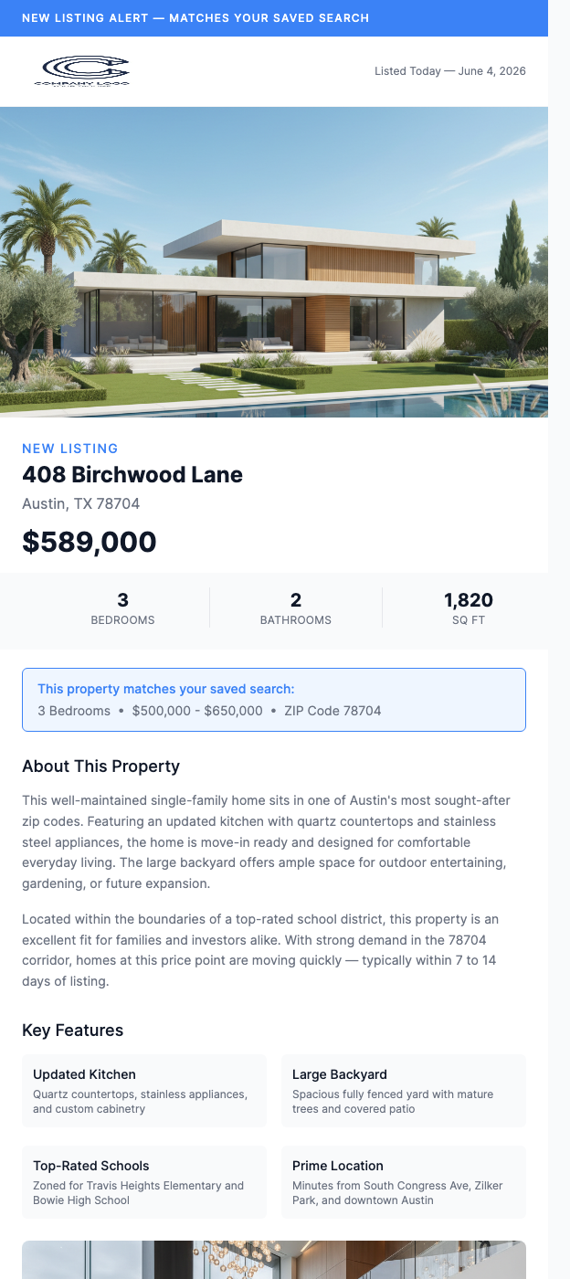 New Listing Alert – Real Estate