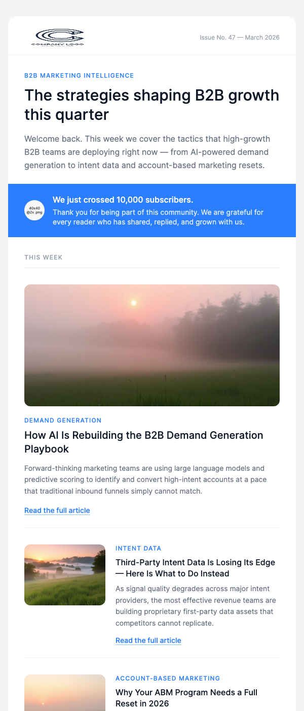 New Newsletter Issue