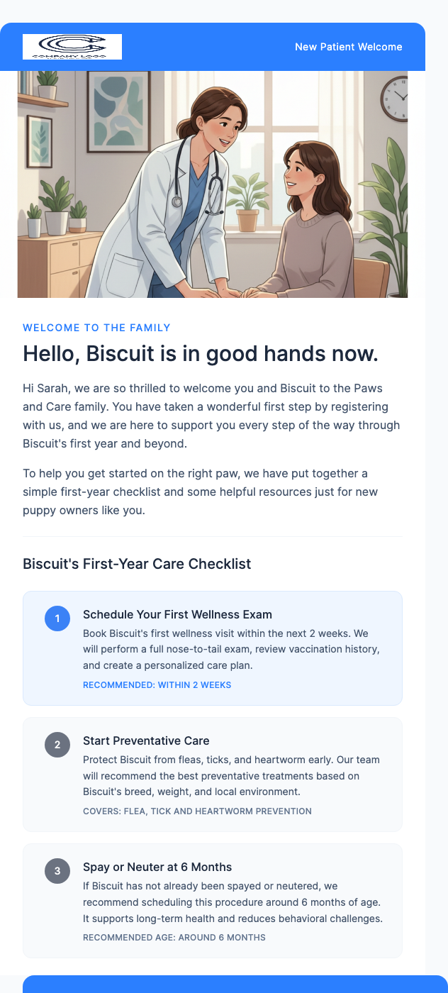 New Pet Welcome – Adoption Congratulations