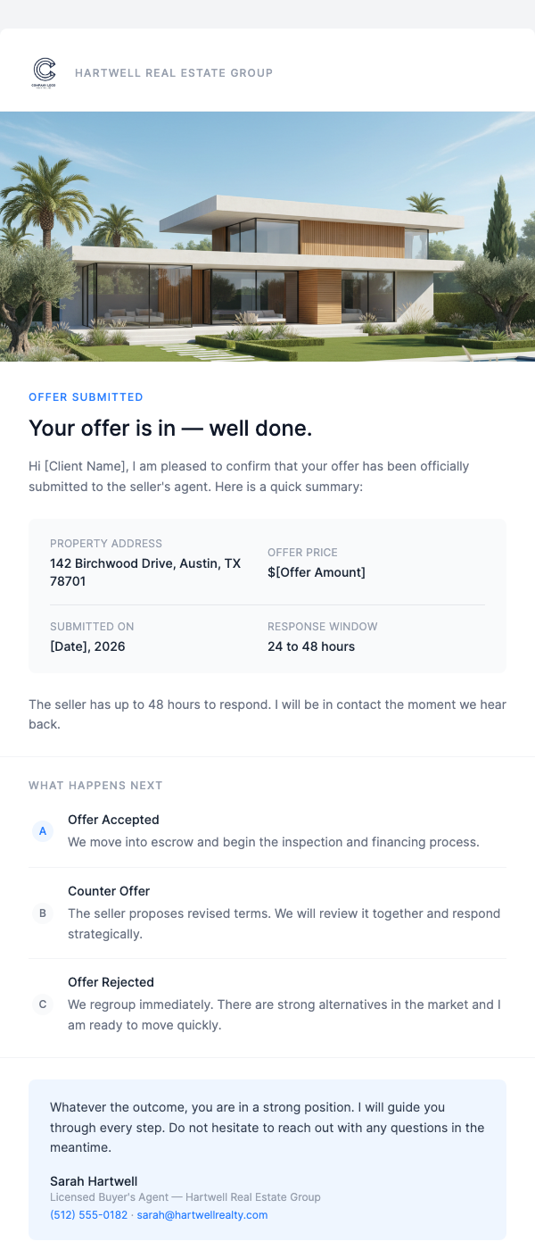 Offer Submitted – What Happens Next