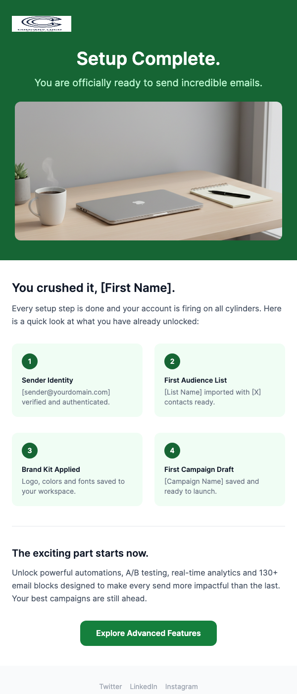 Onboarding Complete – You're All Set