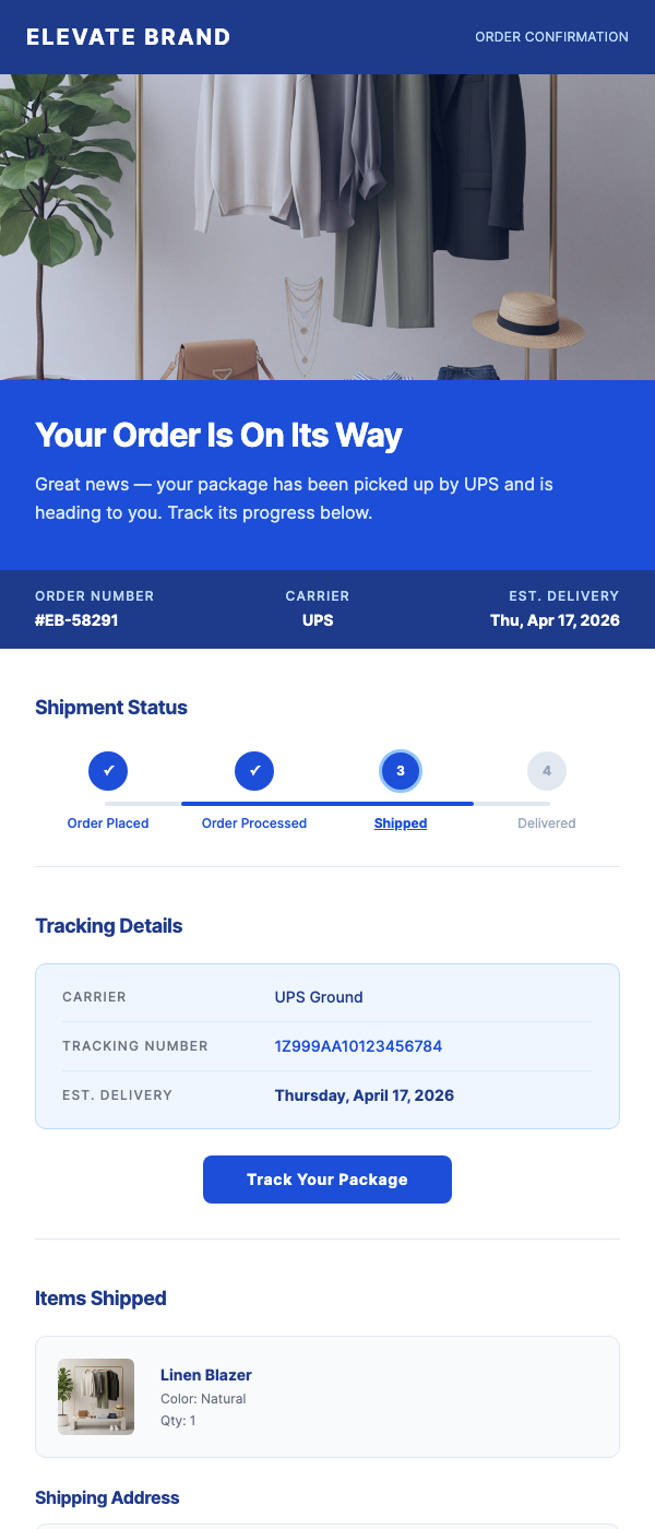 Order Shipped – Standard