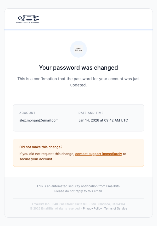 Password Changed – Minimal