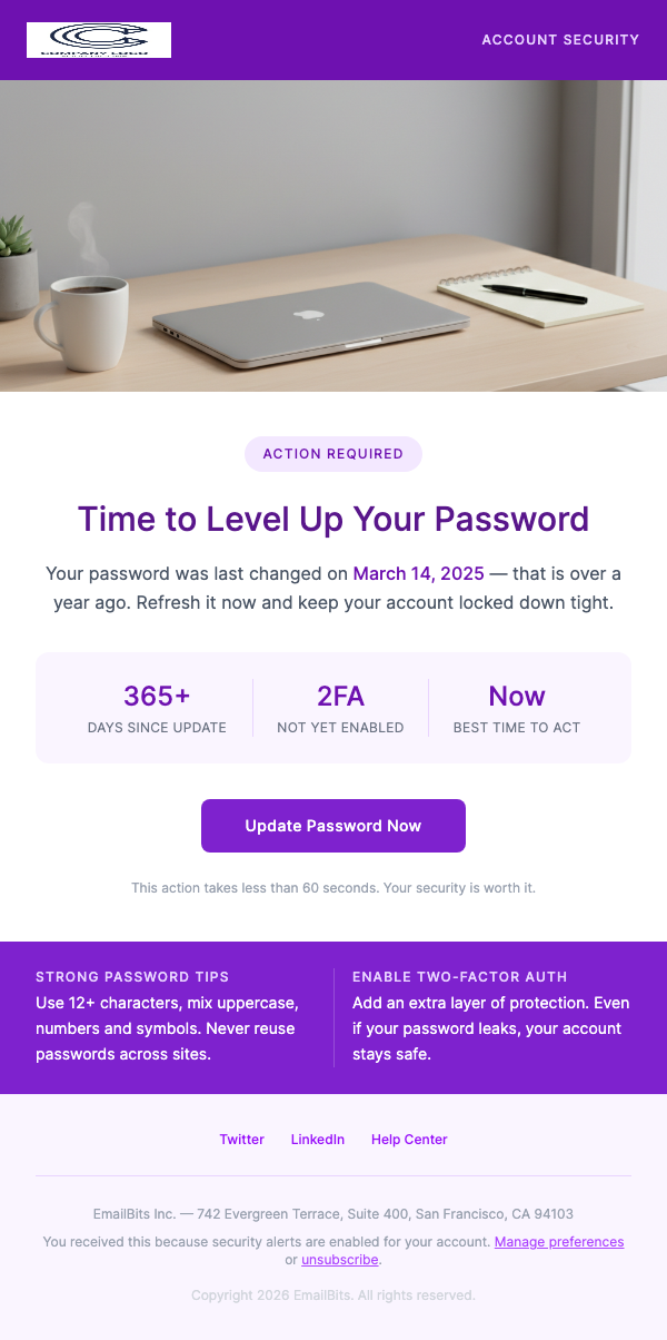 Password Reset Reminder – Update Regularly