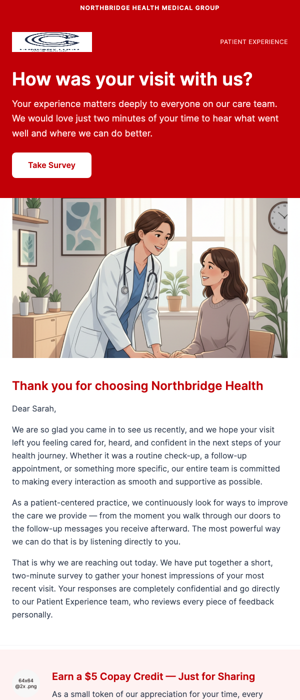 Patient Survey – Help Us Improve Your Care