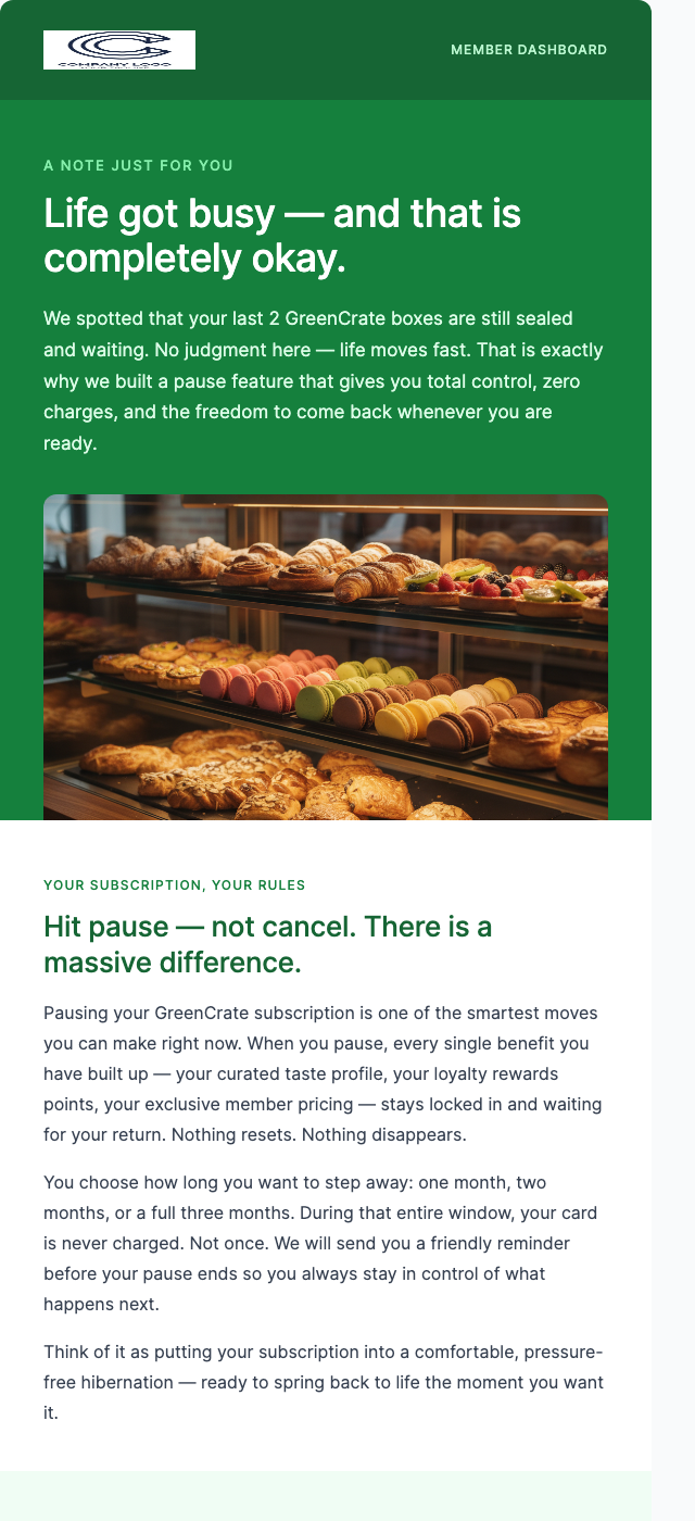 Pause Your Subscription – We'll Be Here When You're Ready