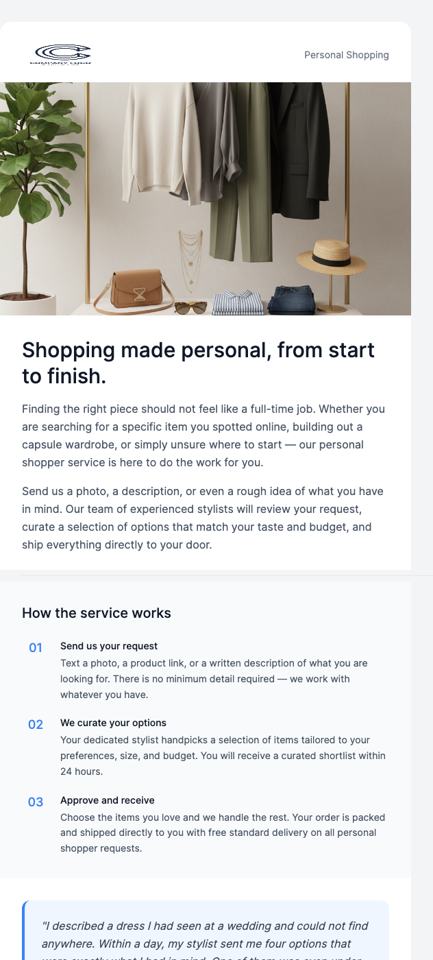 Personal Shopper Service – We'll Shop for You