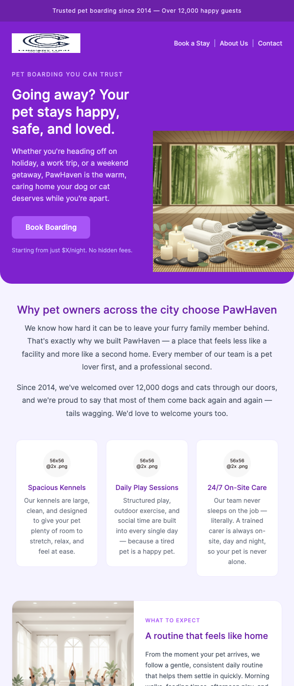 Pet Boarding Available – Safe & Comfortable Stay