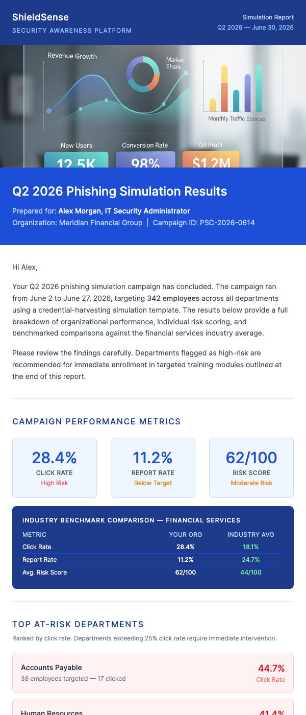 Phishing Simulation Results – Your Team's Performance