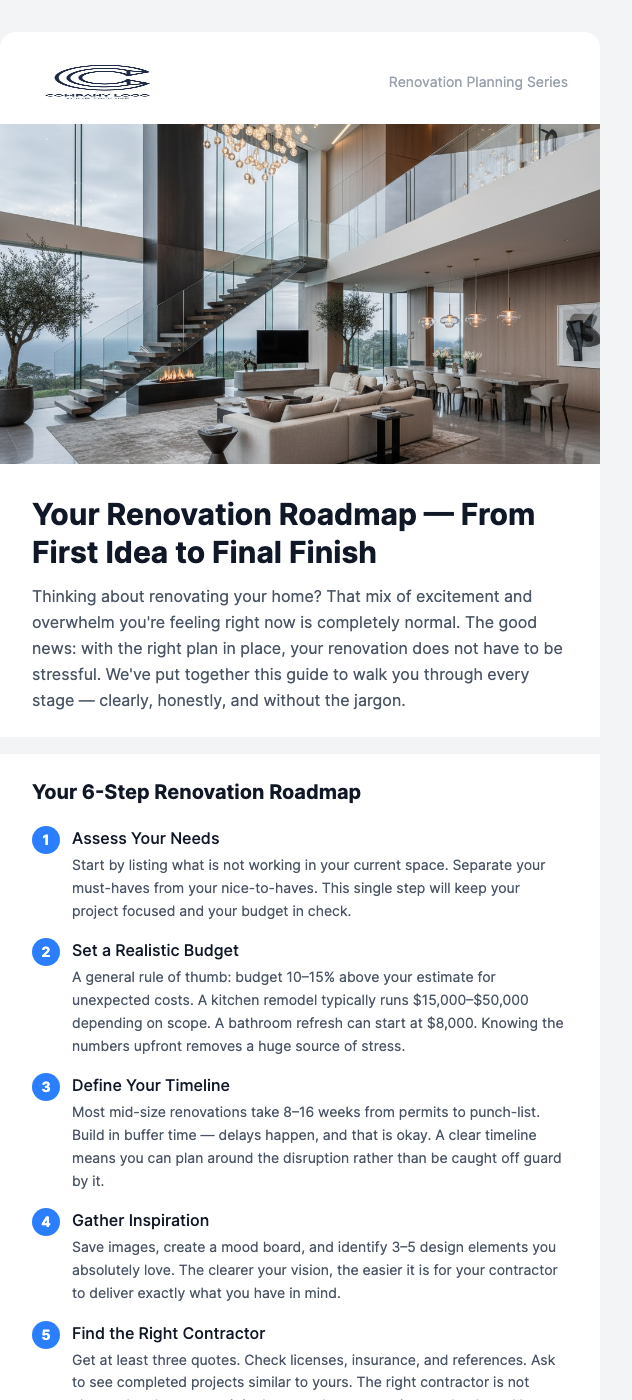 Planning Your Renovation – A Step-by-Step Guide