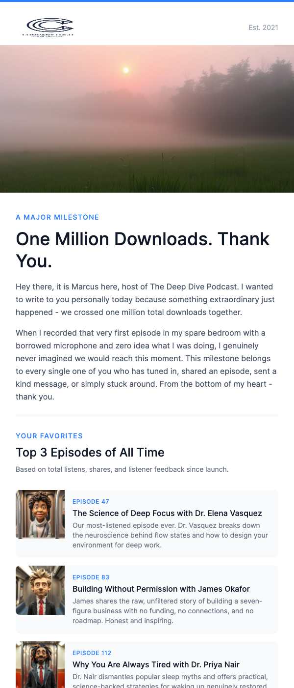 Podcast Listener Milestone
