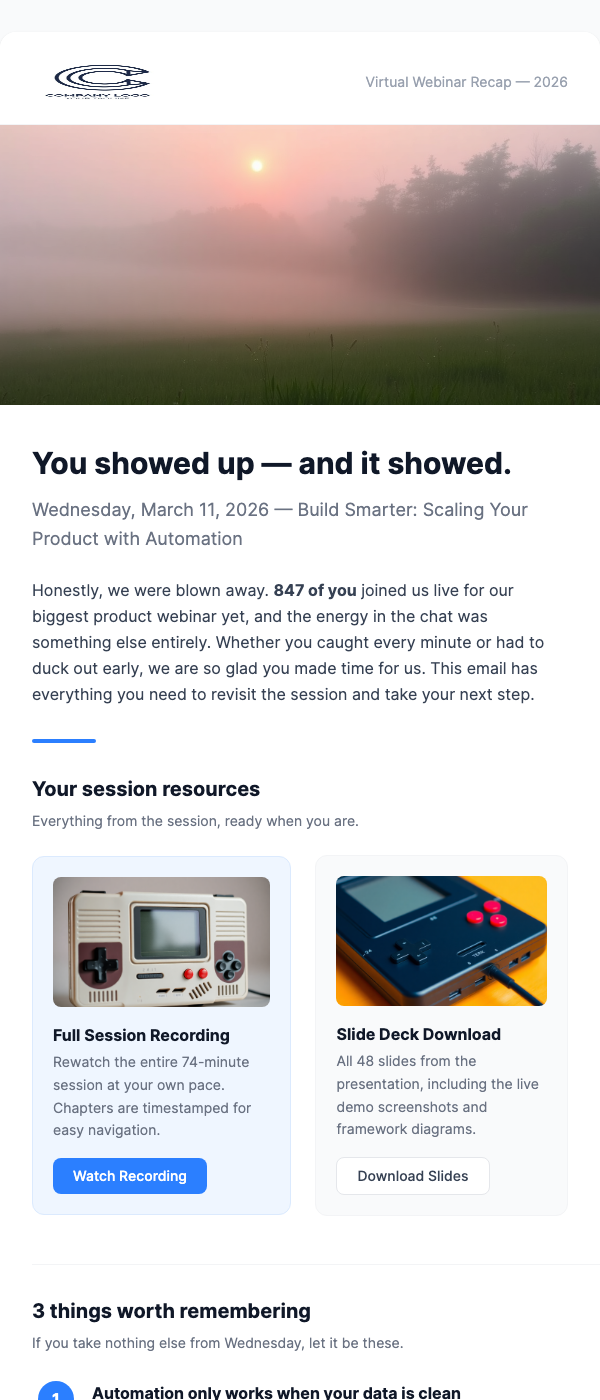 Post-Event Thank You