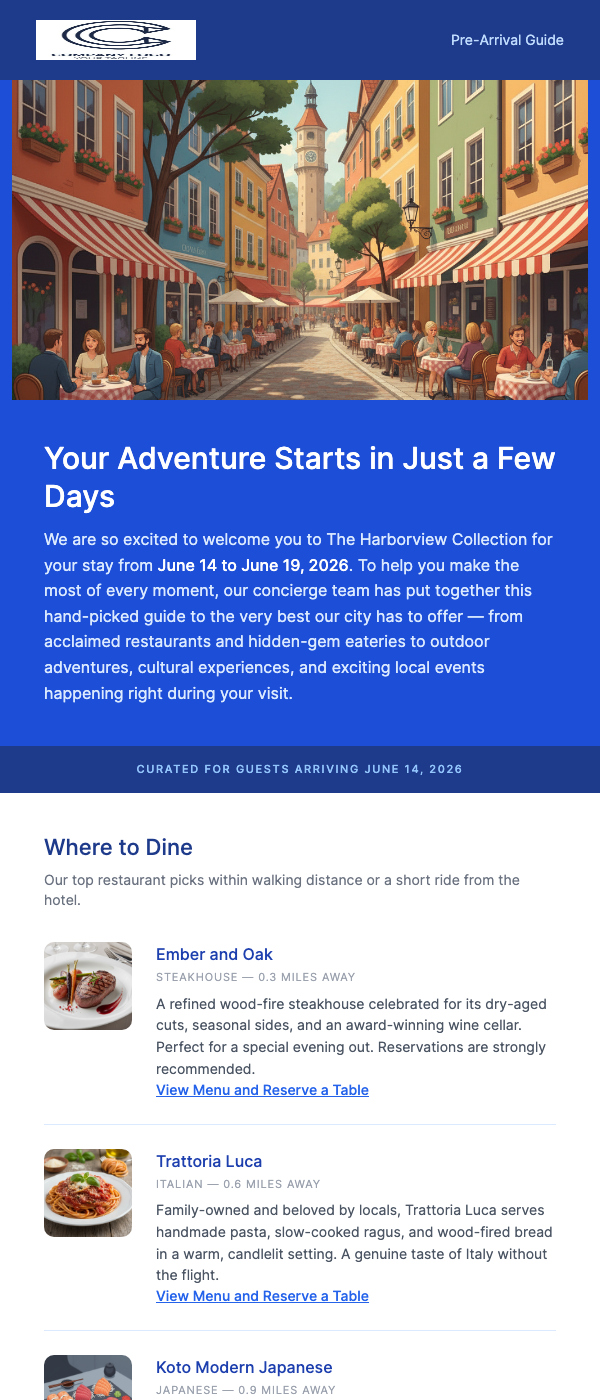 Pre-Arrival Recommendations – Get the Most Out of Your Stay